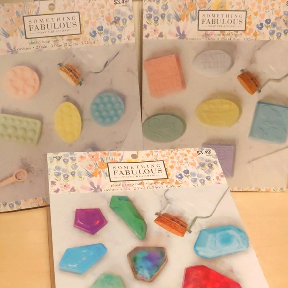 Soap molds Something Fabulous Soap Creations Plastic Soap Mold Lot of 3 - Picture 1 of 7